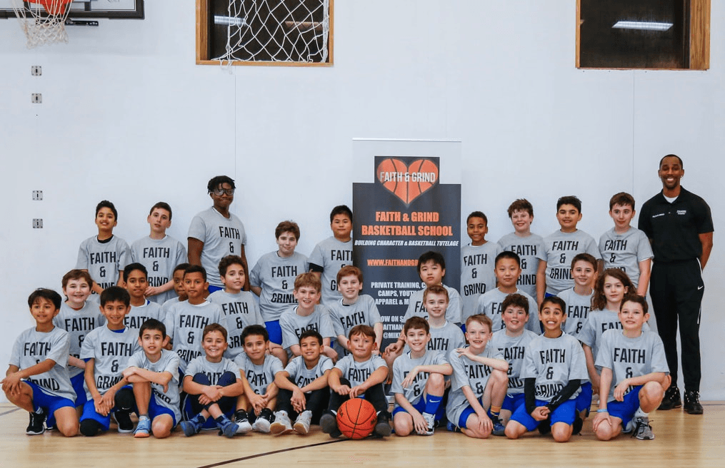 Faith & Grind Basketball School students