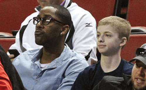 Mike Buffalo and Morgan Conner at a York basketball game