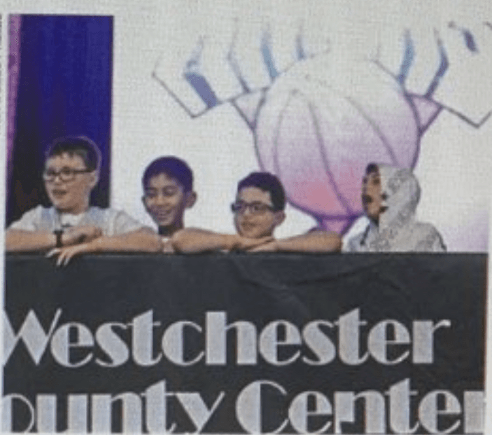Faith & Grind youth basketball players at the Westchester County Center