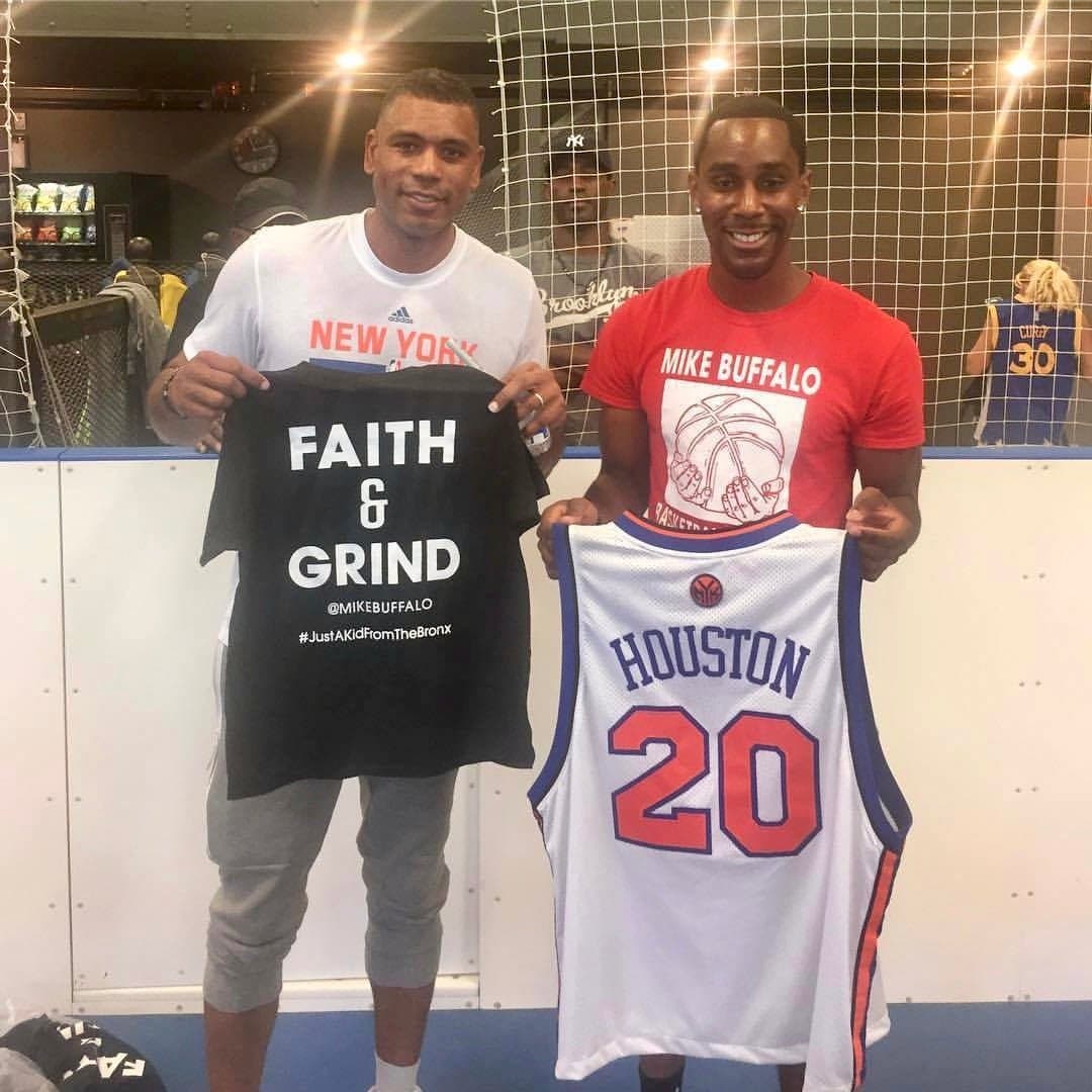 Coach Mike Buffalo with Faith & Grind students