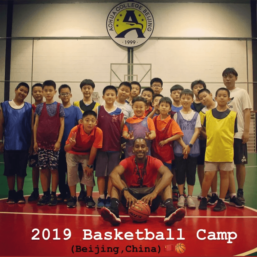 Basketball camp activities in Beijing, China