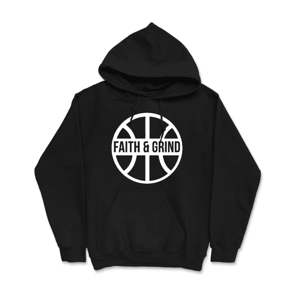 Basketball circle logo hoodie – Faith and Grind Basketball School team apparel
