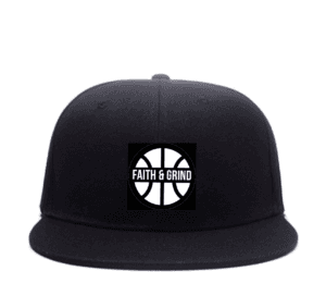 Basketball circle logo snap-back hat – Faith and Grind Basketball School cap
