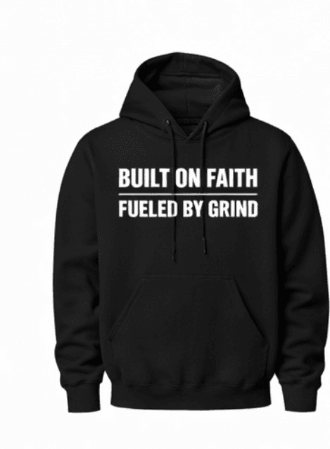 Built-Fueled hoodie – Faith and Grind Basketball School motivational apparel