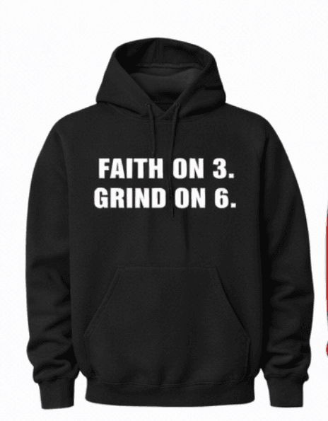 Faith on 3 Grind on 6 hoodie – Faith and Grind Basketball School apparel
