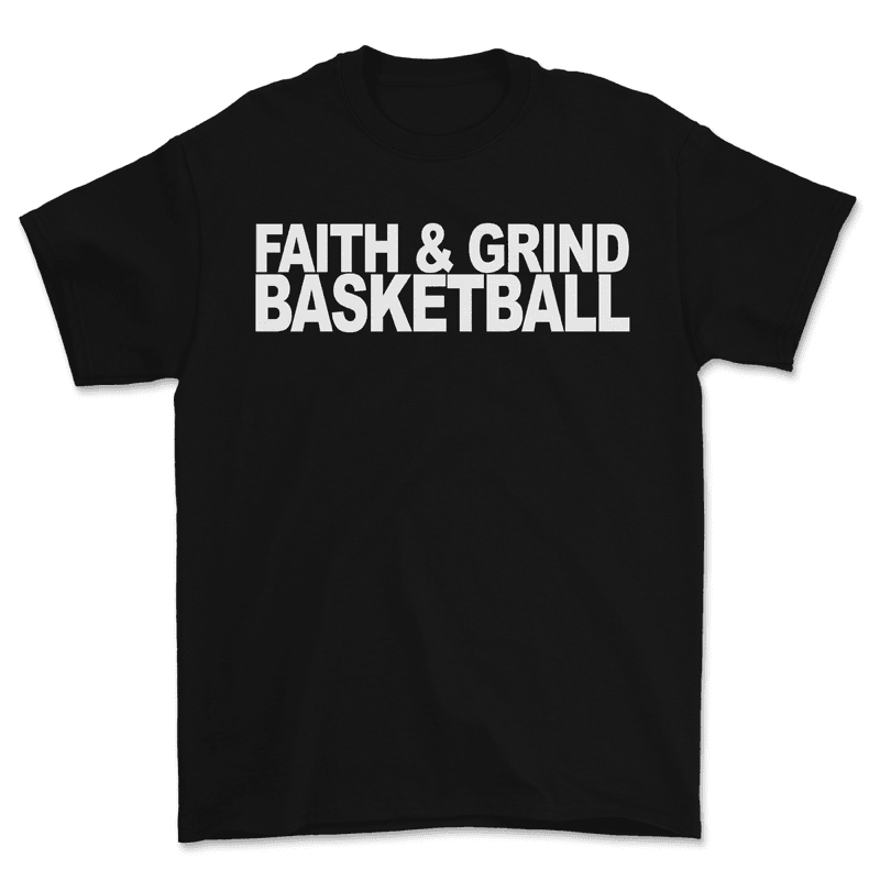 Youth and player Faith and Grind basketball t-shirt – Westchester NY youth basketball apparel
