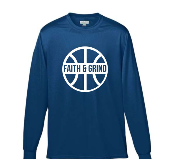 Basketball Circle Dry-Fit Performance (Long Sleeve) T-Shirt - Image 2